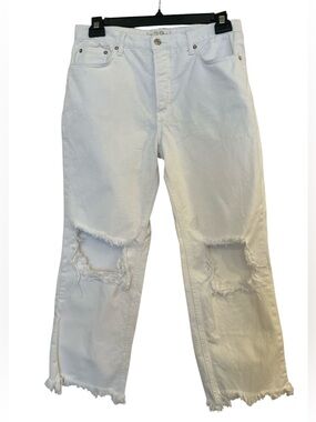 We the Free White Jeans Button Fly size 28